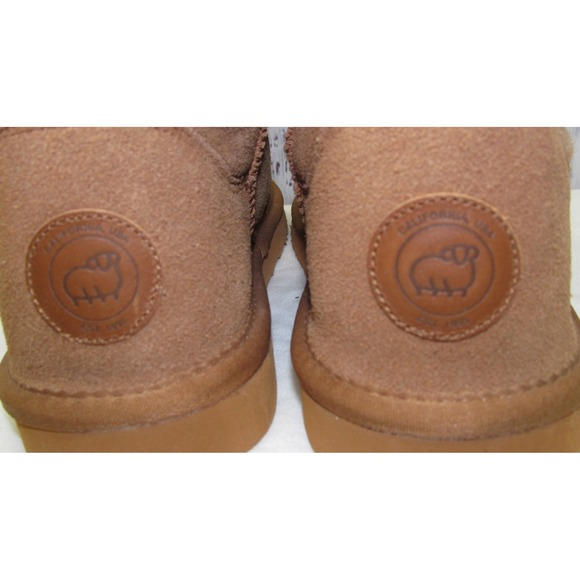 Lamo California USA Brown Suede Sheepskin Lined Winter Boots Womens Size 7 - Picture 5 of 11